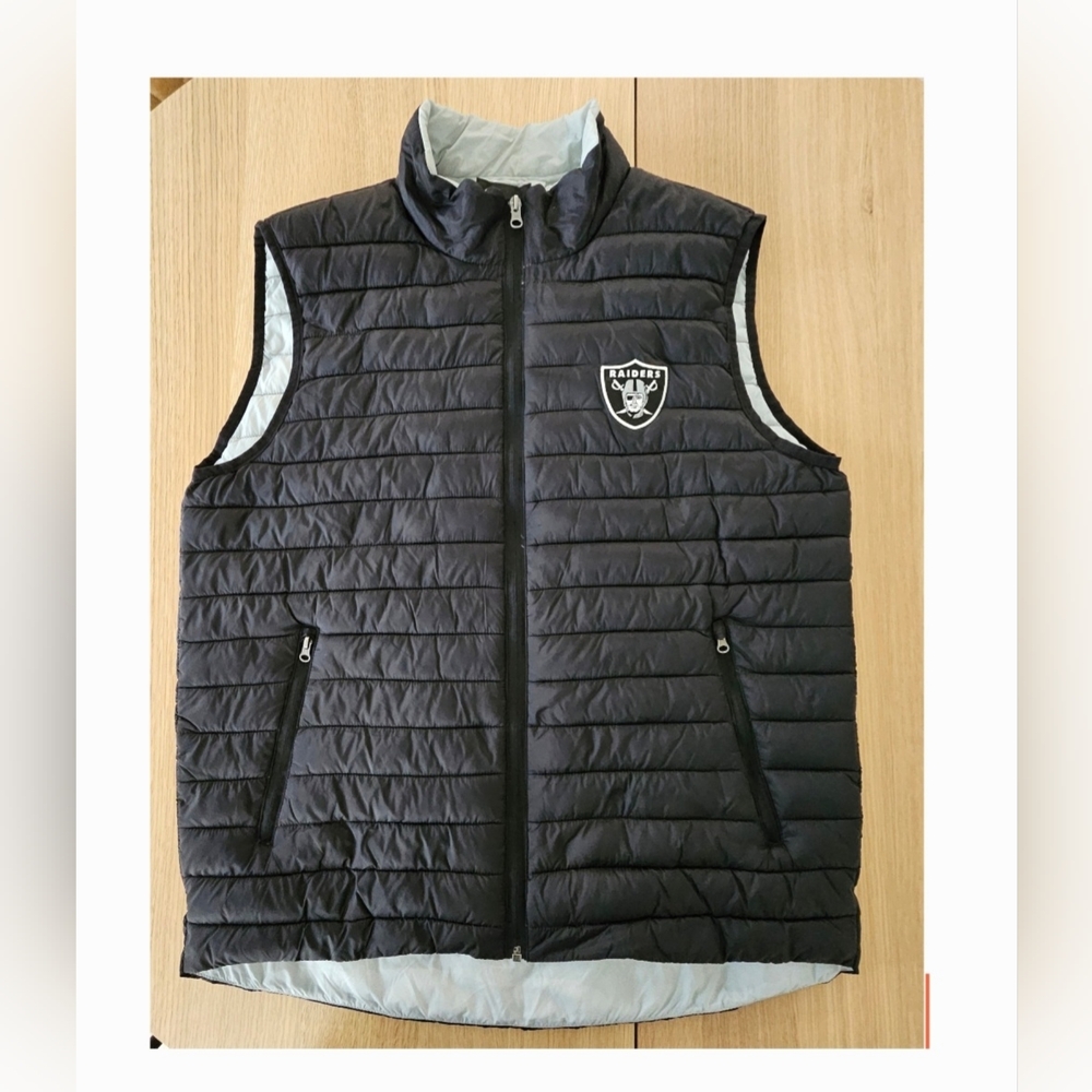 NFL - Raiders Men's Black Puffer Vest